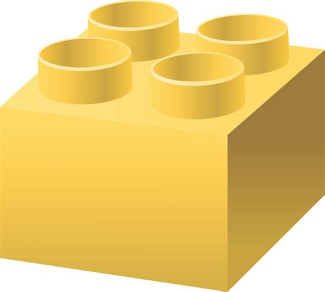 Yellow LEGO BRICK Vector Data For Free SVG VECTOR Public Domain