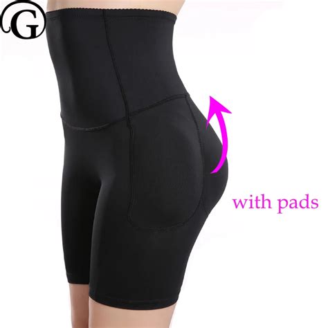 Prayger Plus Size 4xl Women High Waist Padded Shaper Removable Pads Butt Lifter Control Panties