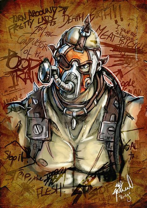 Psycho By Hierodulai On Deviantart Borderlands Art Borderlands