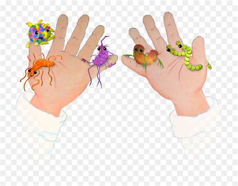 Germ Clipart Scrub Hand Animated Hands With Germs Hd Png Download Vhv