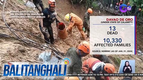 Davao De Oro At Davao Del Norte Isinailalim Sa State Of Calamity Dahil