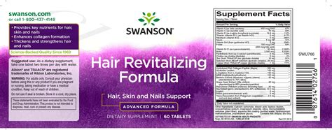 Swanson Hair Revitalizing Formula Haare Haut und Nägel unterstützen