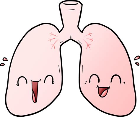 Cartoon Happy Lungs 12423532 Vector Art At Vecteezy