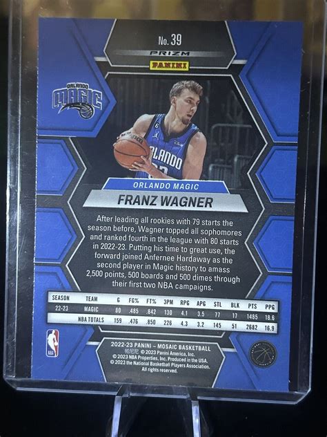 Panini Mosaic Rookies Silver Mosaic Prizm Franz Wagner