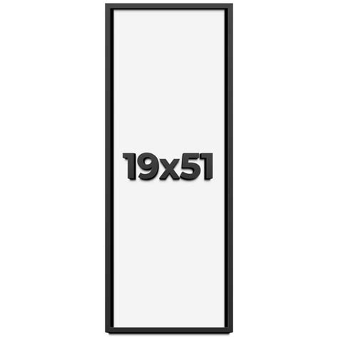 19x51 Shadow Box Frame Black 1 Inches Deep Real Wood Contemporary Shadowbox Display Frame Uv