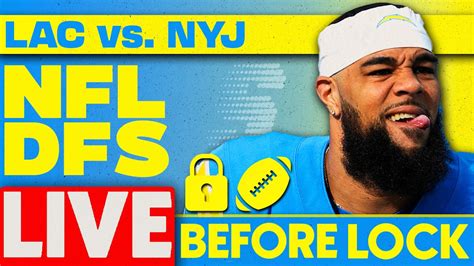 Nfl Dfs Showdown Live Before Lock Chargers Jets Mnf Week 9 Picks