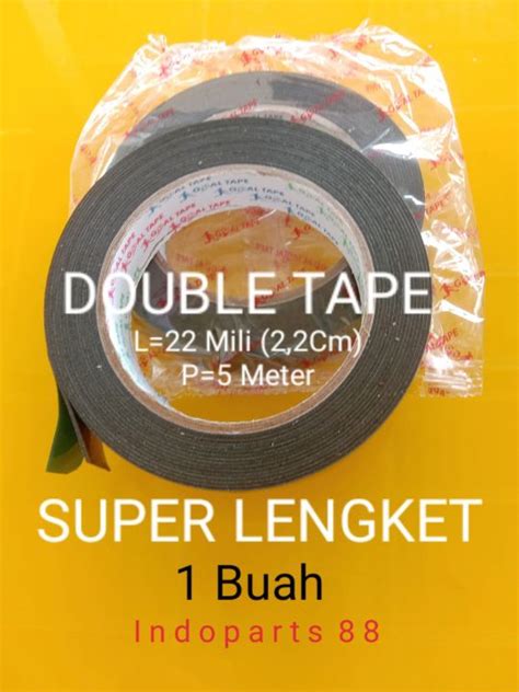 Buah Double Tape Foam Hijau Mm Meter Doubel Tape Tebal