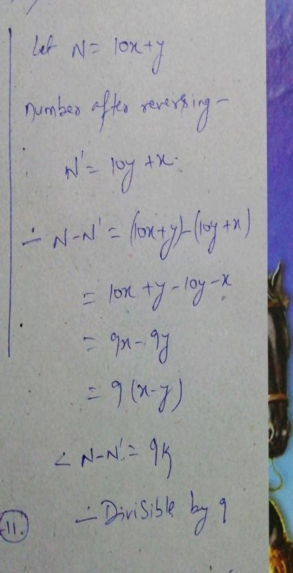 2 The Difference Between Any Two Digit Number And The Numbernformed