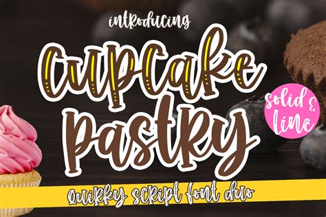 Cupcake Pastry Font By Abodaniel Creative Fabrica