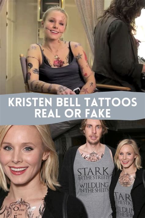 Does Kristen Bell Have Tattoos? Real or Fake? - TattooGlee | Realistic ...