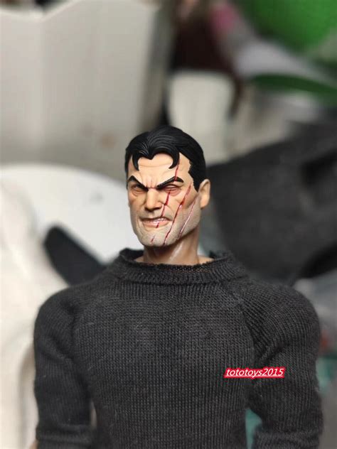 Punisher Man Scar Head Sculpt Fit Male Mezco Vt Gw Action