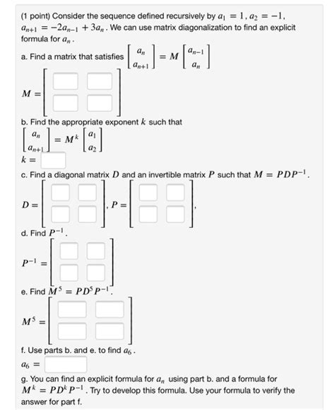 Solved Point Consider The Sequence Defined Recursively Chegg