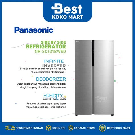 Jual Panasonic NR SC631BWSD Kulkas Side By Side Infinite Inverter