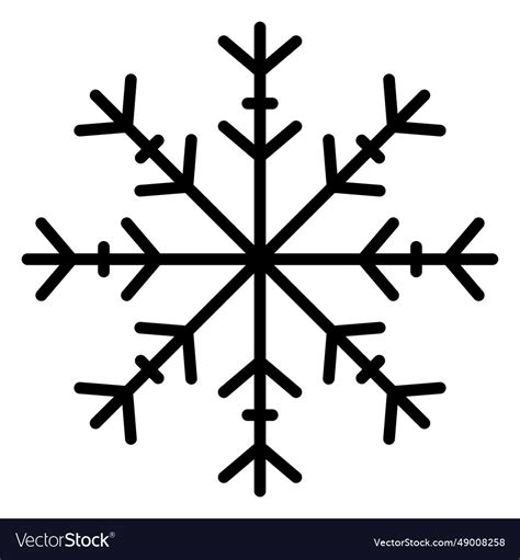 Snowflake Line Arrows Royalty Free Vector Image