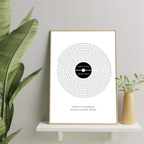 Vinyl Record Lyrics Etsy