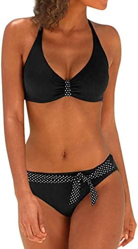 Amazon Upopby Women S Sexy Padded Push Up Bikini Set Halter Bathing Suits Two Pieces