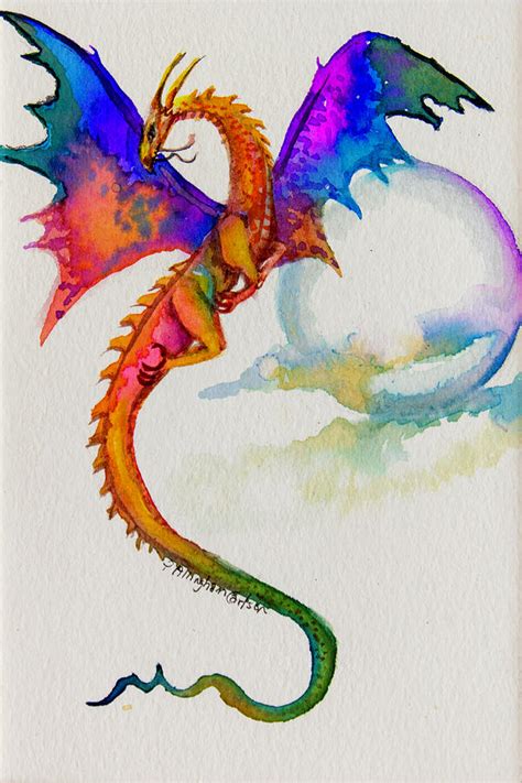 Little Dragon Painting by Patricia Allingham Carlson - Pixels