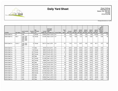 Cattle Inventory Spreadsheet Spreadsheet Softwar Cow Calf Inventory