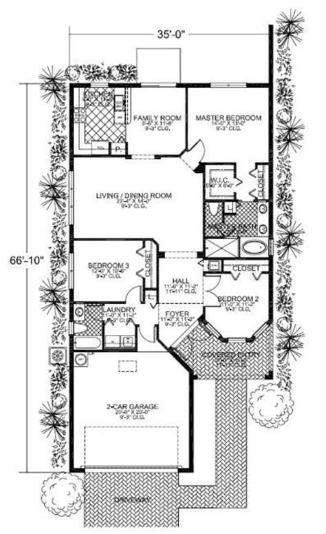 Mediterranean Style House Plan 3 Beds 2 Baths 1552 Sq Ft Plan 420 206