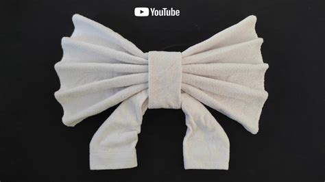 Towel Art How To Make Bow Using Towel Towel Folding Design YouTube