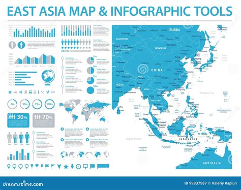 Mapa Del Este De Asia Ejemplo Gr Fico Del Vector De La Informaci N