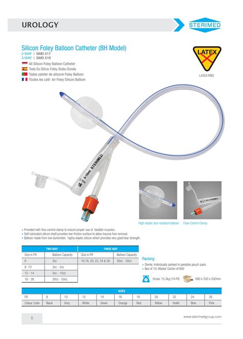 Sterimed All Silicon Foley Balloon Catheter Model Bh In 2020 Foley Balloon Foley Catheter