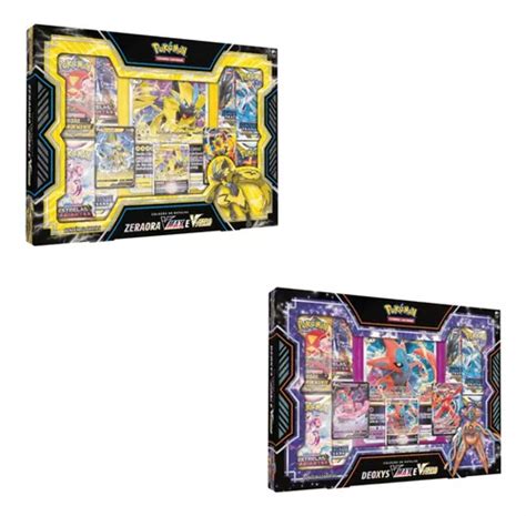 Kit Pokémon Box Coleção De Batalha Deoxys E Zeraora Vmax Parcelamento