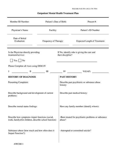 Mental Health Wellness Plan Pdf Fill Online Printable Fillable