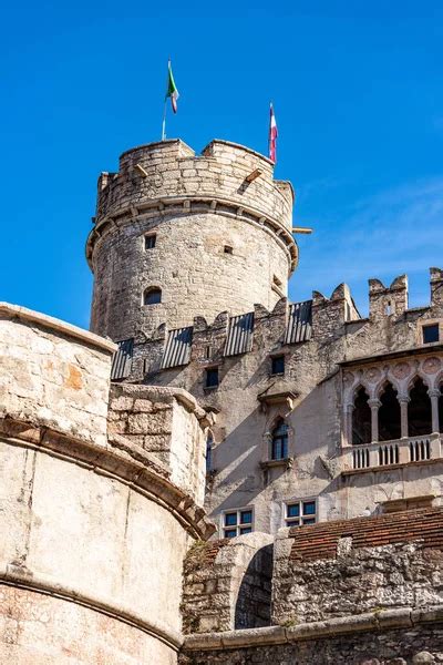 Castello Del Buonconsiglio Or Castelvecchio With The Circular Tower