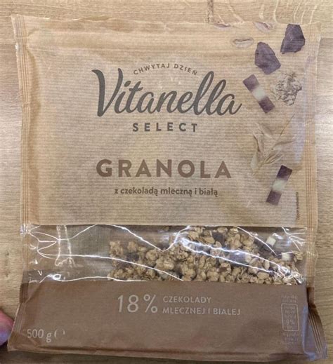 Vitanella Granola Z Czekolad Mleczn I Bia Kalorie Kj I Warto Ci