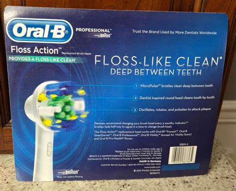 New Sealed Oral B Professional Floss Action Replacement Brush Heads 5pk Ebay