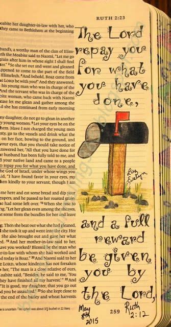 Easy Bible Art Journaling Journey: Ruth 2:12 (May 8th) Bible Study ...