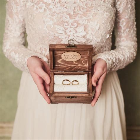 Personalized Wedding Ring Box Rustic Wooden Ring Box Rustic Ring Holder Ring Bearer 2463608