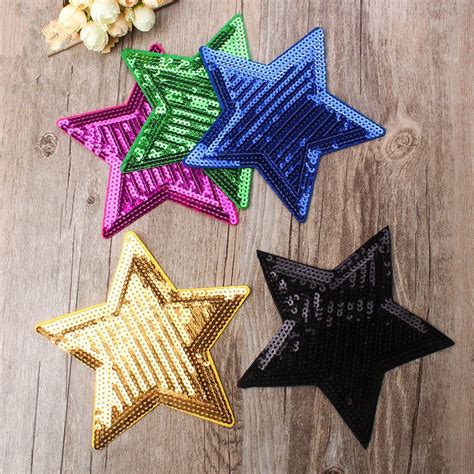 Pcs Sequin Star Patches Iron On Star Patches Patch Iron On Etsy