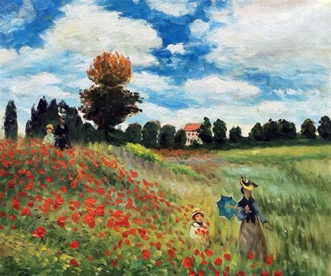 Cuadro Oleo Pintura Amapolas En Argenteuil Claude Monet 90000 En