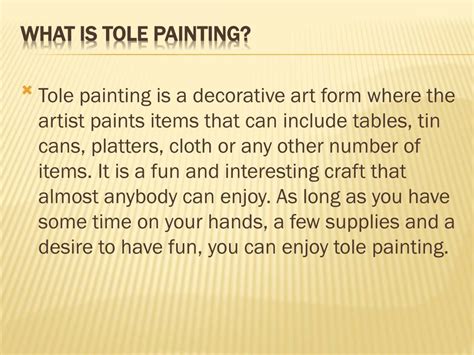 PPT - Tole painting PowerPoint Presentation, free download - ID:5762894