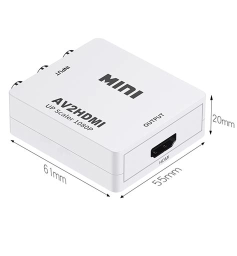 Posh Mini Composite AV RCA To HDMI Video Converter Adapter Full HD 720