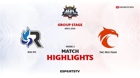 RSG PH Vs TNC Pro Team HIGHLIGHTS MPL PH S13 TNC VS RSG ESPORTSTVPH