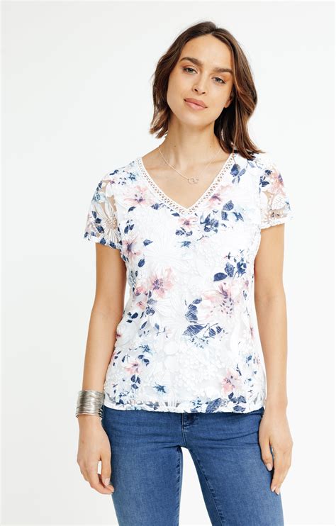 Tee Shirt T Imprim Fleur Armand Thiery