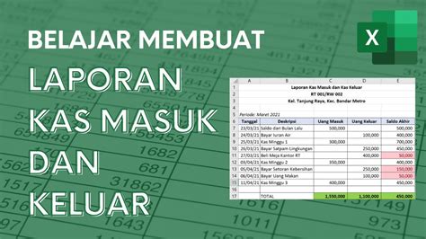 Cara Membuat Laporan Kas Masuk Keluar Sederhana Denga