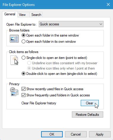 How To Clear Windows Quick Access History In File Explorer