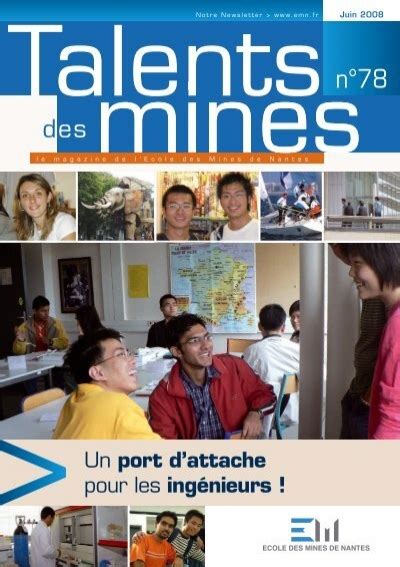 Un port d attache pour les ingénieurs Ecole des mines de Nantes