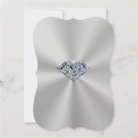 Personalized Diamond 60th Anniversary Invitations Zazzle