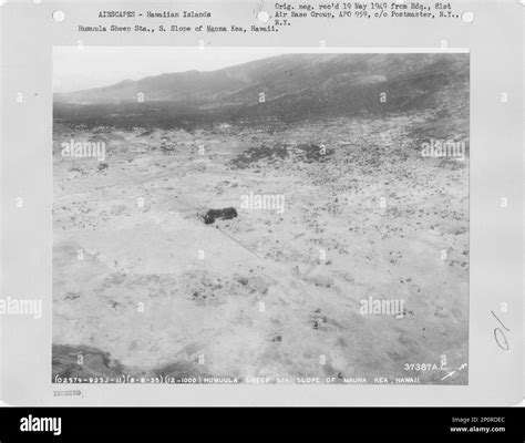 Hawaii Mauna Kea And Mauna Loa Aerial Photograph Stock Photo Alamy