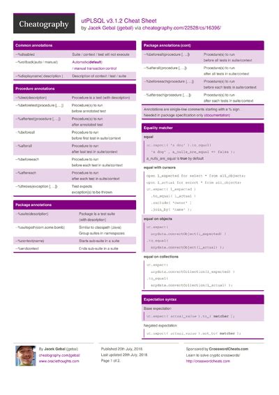 43 Oracle Cheat Sheets Cheat Sheets For Every Occasion