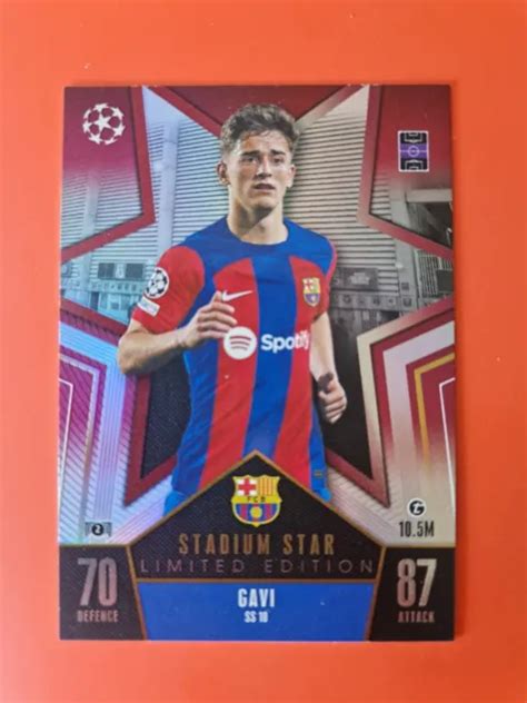 Match Attax Gavi Stadium Star Limited Edition Barcelona Ss