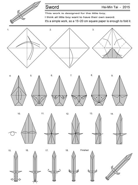 Origami Instructions Sword Craft A Majestic Paper Weapon Easy