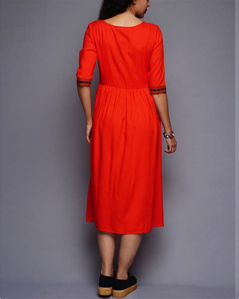 Embroidered Yoke Gathered Dress By Untung The Secret Label