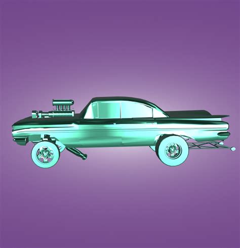 Stl File Chevrolet Bel Air 1959 Gasser 🚙 ・3d Print Design To Download・cults