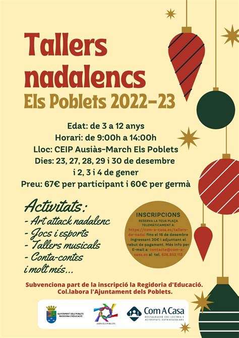 Ayuntamiento De Els Poblets Tallers Nadalencs Els Poblets